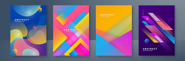 abstract trendy gradient flowing geometric pattern background texture for poster cover design minimal color gradient banner template modern vector wave shape for brochure