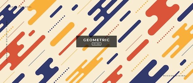 Abstract Trendy objects geometric gradient banner