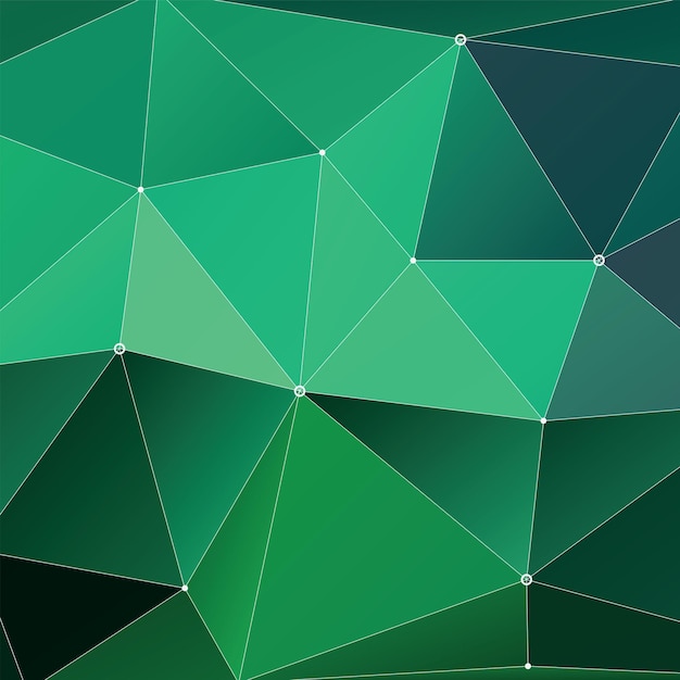 Abstract Triangle Geometrical Multicolored Background, green