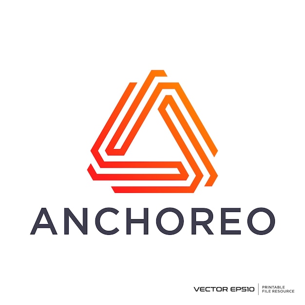 abstract triangle logo vector illustration