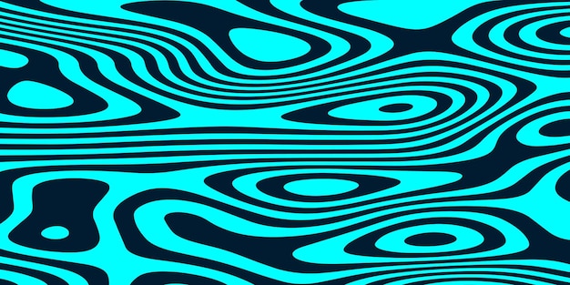 abstract turquoise and black wavy lines background with modern fluid design pattern