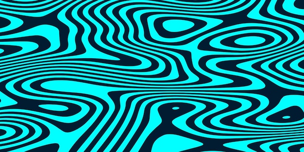 abstract turquoise and black wavy lines background with modern fluid design pattern