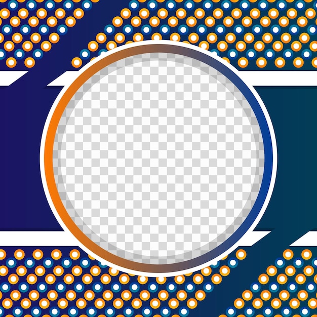 Abstract Twibbon Geometric Background With Circular Frame And Dotted Pattern