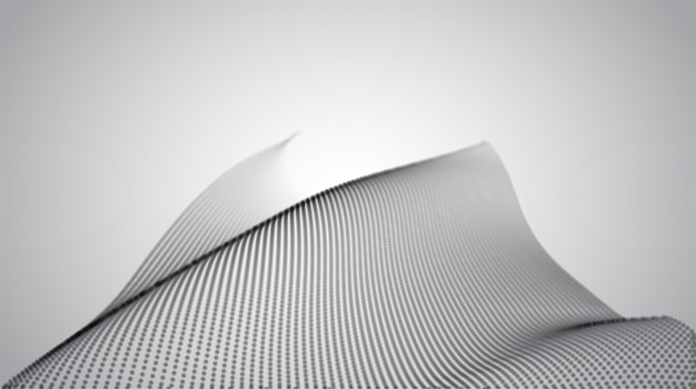 Abstract vector 3d background with bends and wave