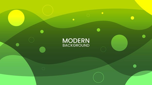 Abstract Vector art illustration green background design template