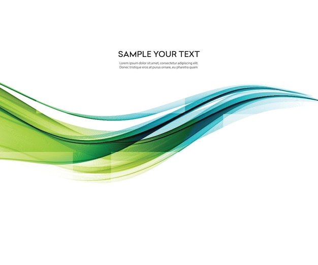 abstract vector background blue and green waved lines for brochure website flyer design