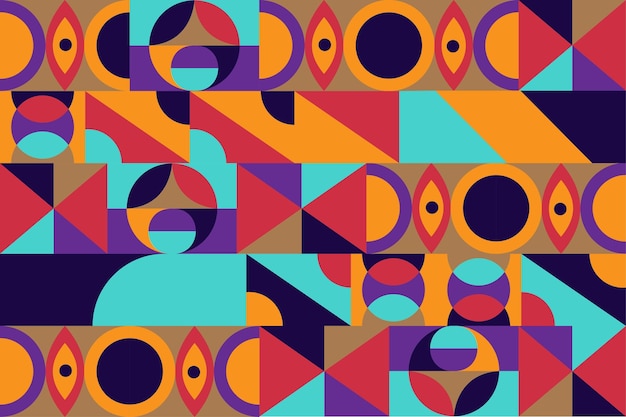 abstract vector background geometric shape with bauhaus style