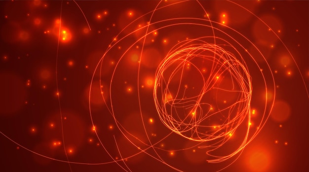 abstract vector background of lines and points, curved beautiful shapes.