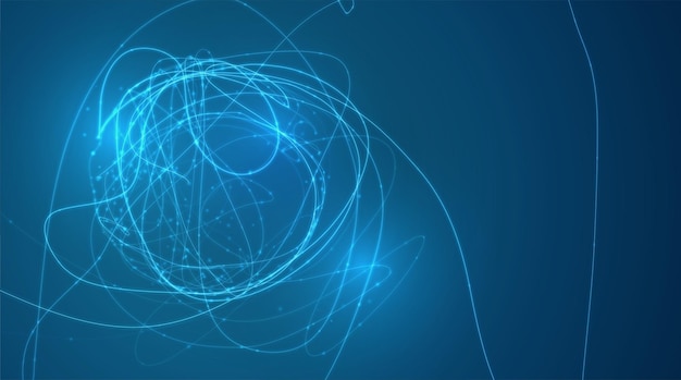 abstract vector background of lines and points curved beautiful shapes