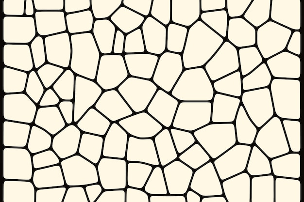 abstract vector background with irregular geometric shapes outlined in black on a pale cream color