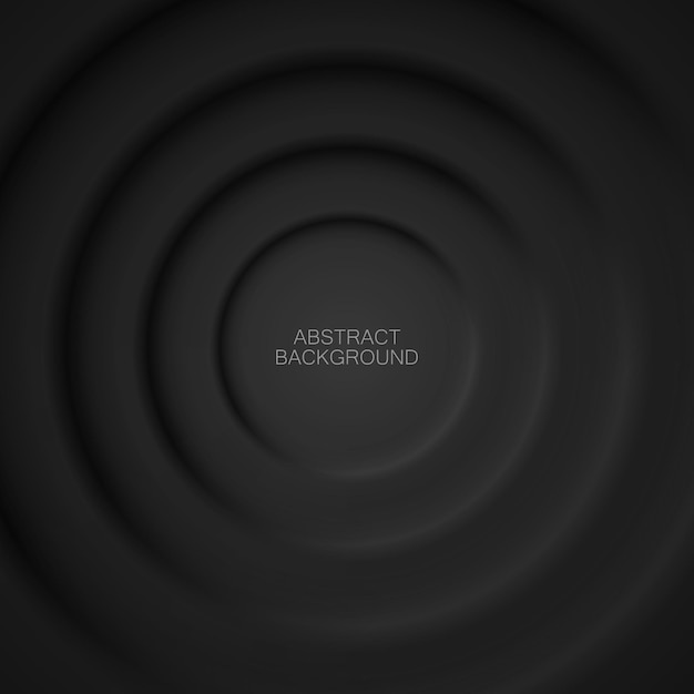 abstract vector black background from circles in neomorphism style.