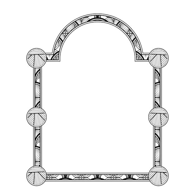 Abstract vector border with lines forming a window can be for a book cover or something else
