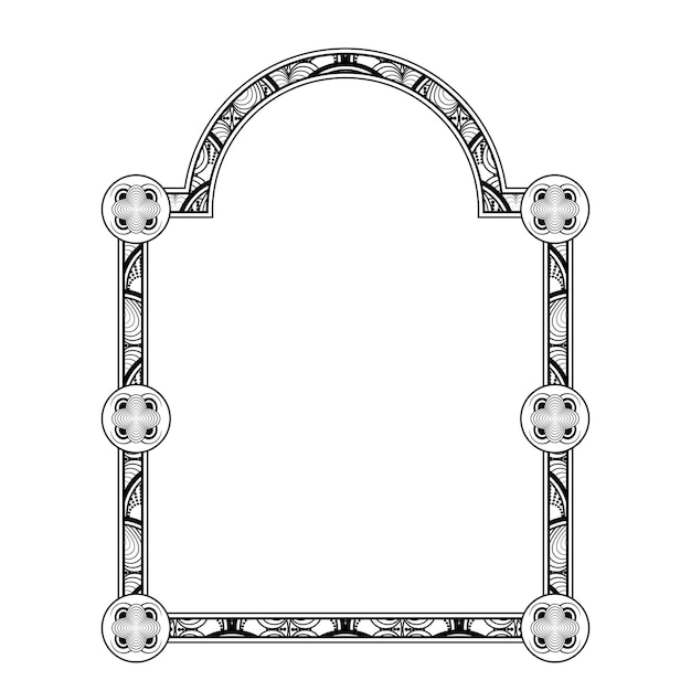 Abstract vector border with lines forming a window can be for a book cover or something else