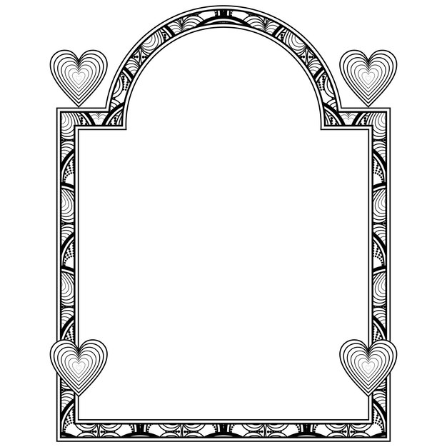 abstract vector border with lines forming a window can be for a book cover or something else
