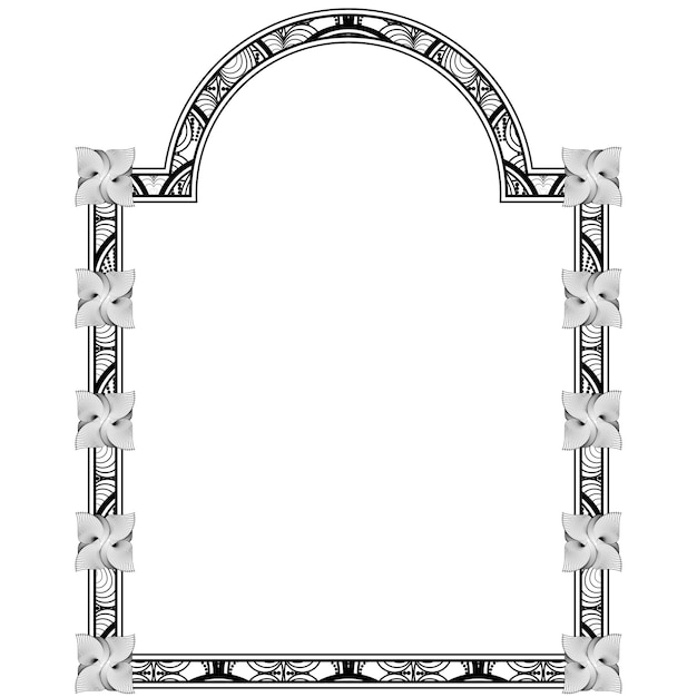 Abstract vector border with lines forming a window can be for a book cover or something else