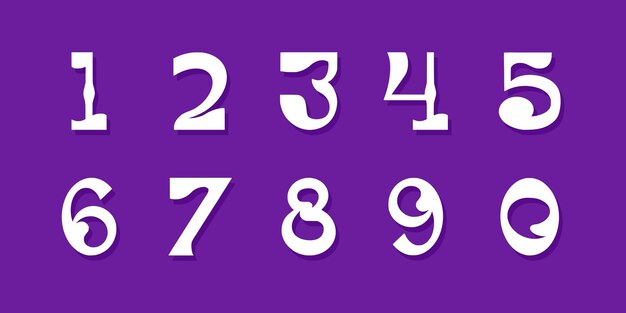 abstract vector creative color geometry shapes' numerals font alphabet vector illustrations