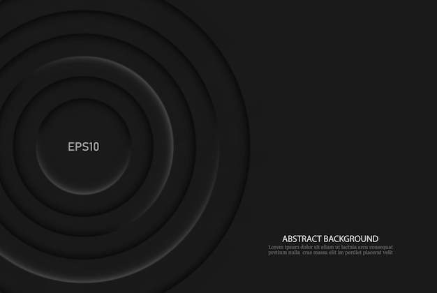 abstract vector geometric background shape of circles with light and shadow