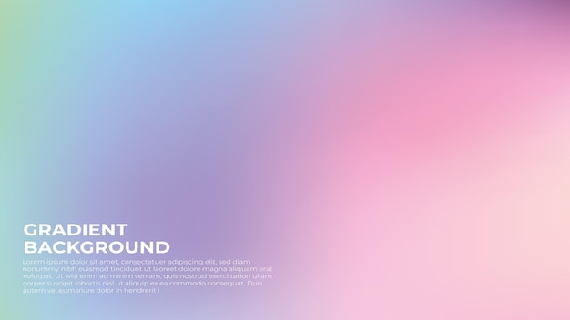 Abstract vector gradient pastel color hologram background design