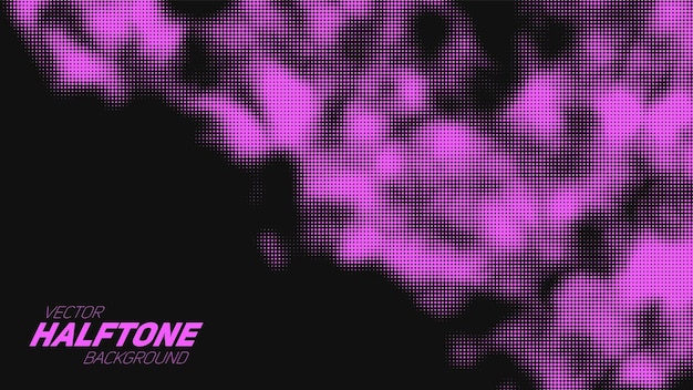 abstract vector torn violet halftone background. scrathed dotted texture element.