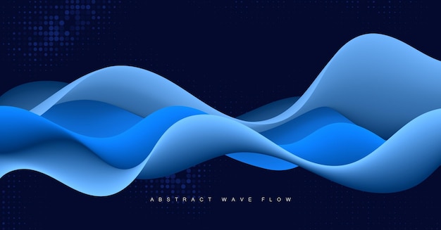 Abstract vector wavy background with modern gradient colors. Fashionable liquid design. Illustration for banners, flyers and presentations.