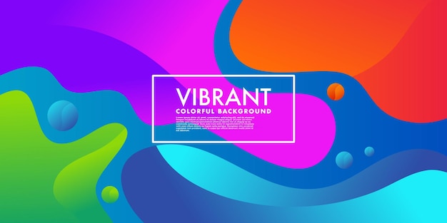 Abstract Vibrant Gradient background fluid liquid design