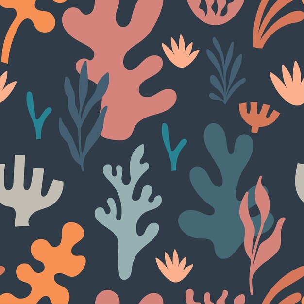 Abstract Vintage Seamless Background, Scandinavian Style Pattern, Bohemian Concept