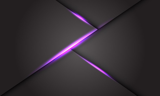 abstract violet light sadow geometric grey metallic design technology futuristic background vector