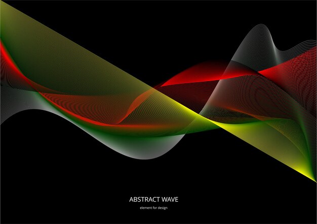 abstract wave background color vector illustration