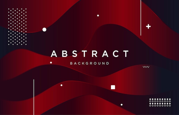 Abstract wave dark red gradient background  