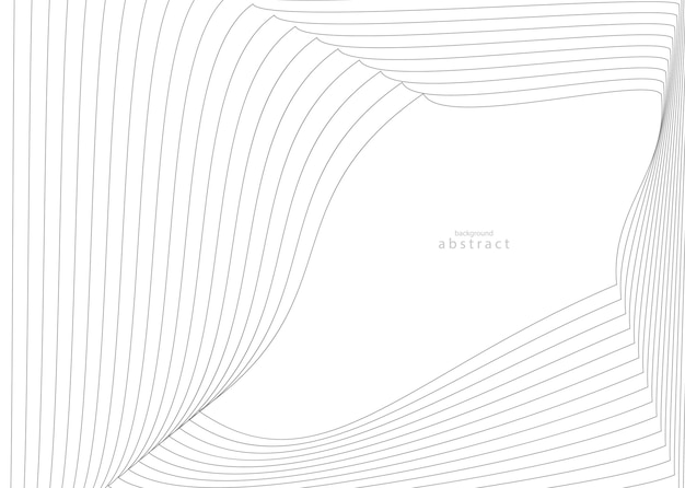 Abstract wave element for design Curved wavy line smooth stripe