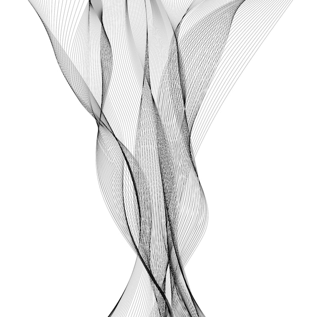 Abstract wave element for design. Digital frequency track equalizer. Stylized line art background.