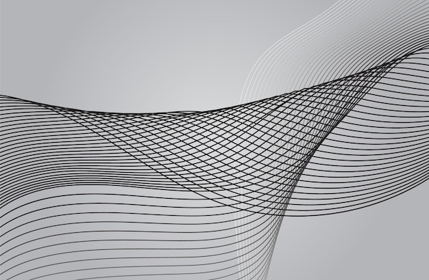 Abstract wave element Vector Line Art Waves background design