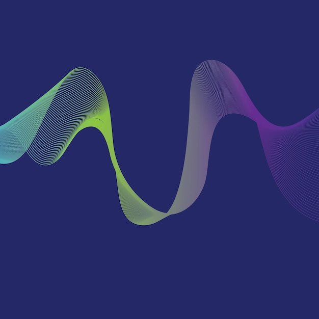 abstract wave line digital frequency equalizer digital stylized line art background vector