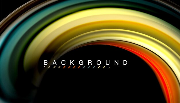 abstract wave lines fluid rainbow style color stripes on black background vector artistic illustration for presentation app wallpaper banner or poster