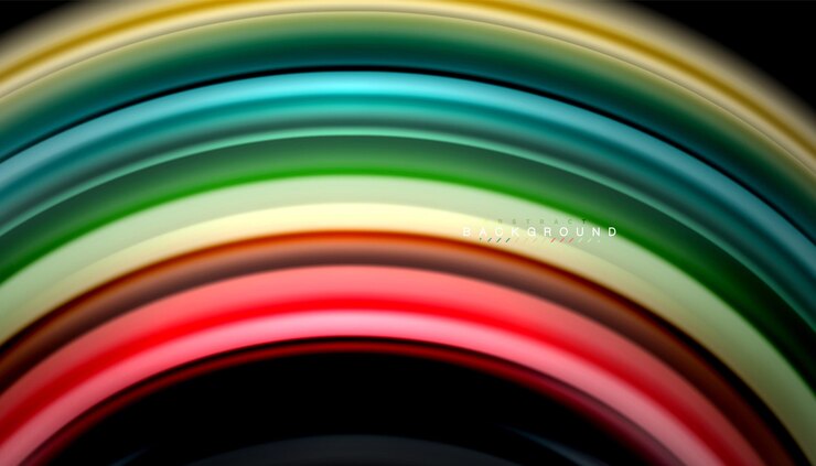 Vektör abstract wave lines fluid rainbow style color stripes on black background vector artistic illustration for presentation app wallpaper banner or poster