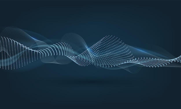 Abstract Wave Motion Background In Teal Blue Color