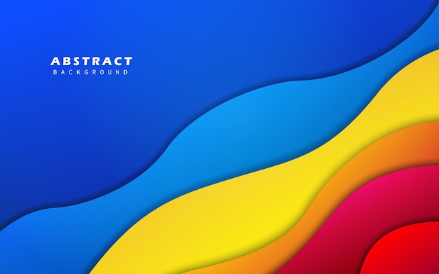Abstract wave shape colorful background