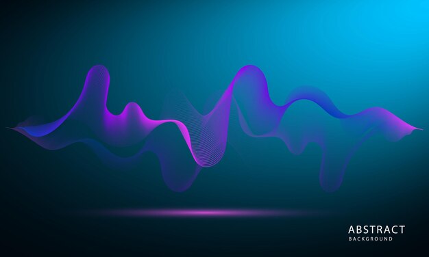 abstract wave technology background with blue light smooth and flow. Big data. Abstract background 3