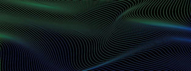 abstract wave technology background with gradient color lines