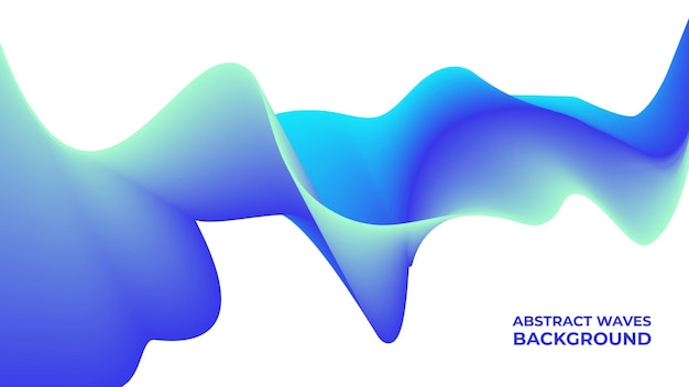 Abstract waves light green and blue shade backgrounds