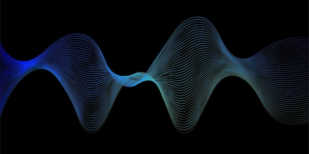 Abstract Waves Line Background
