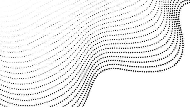 Abstract waving particles on a white background Big data visualization Digital wave technology