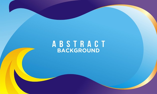 Abstract wavy background for business with blue and yellow design vector