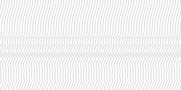 Abstract wavy background. Thin line on white