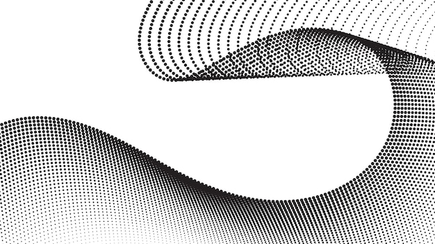 Abstract wavy dot vector design
