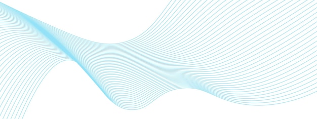 Abstract wavy line wavy pattern and stylish line art on white background
