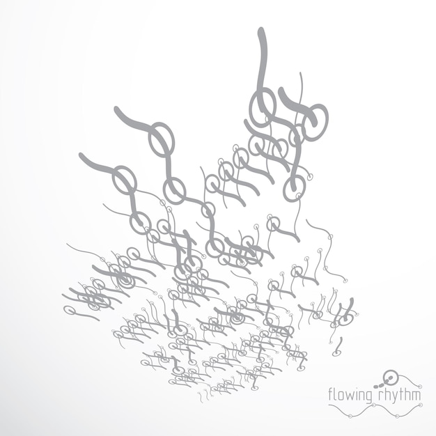 abstract wavy lines rhythm pattern. vector technical background, artistic graphic illustration.