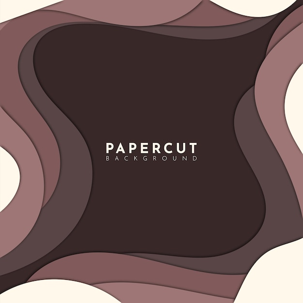 abstract wavy paper cut style background