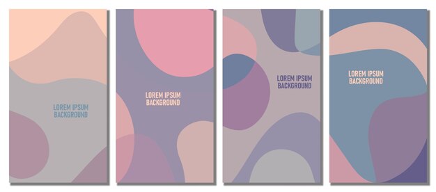 Abstract wavy set background Design with pastel color
