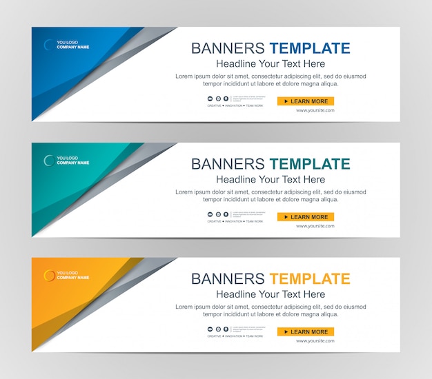 Abstract Web banner design background or header Templates